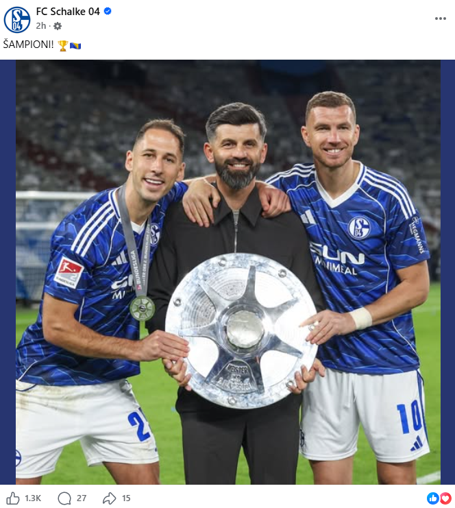 FC Schalke 04 - Miron Muslić, Edin Džeko i Nikola Katić