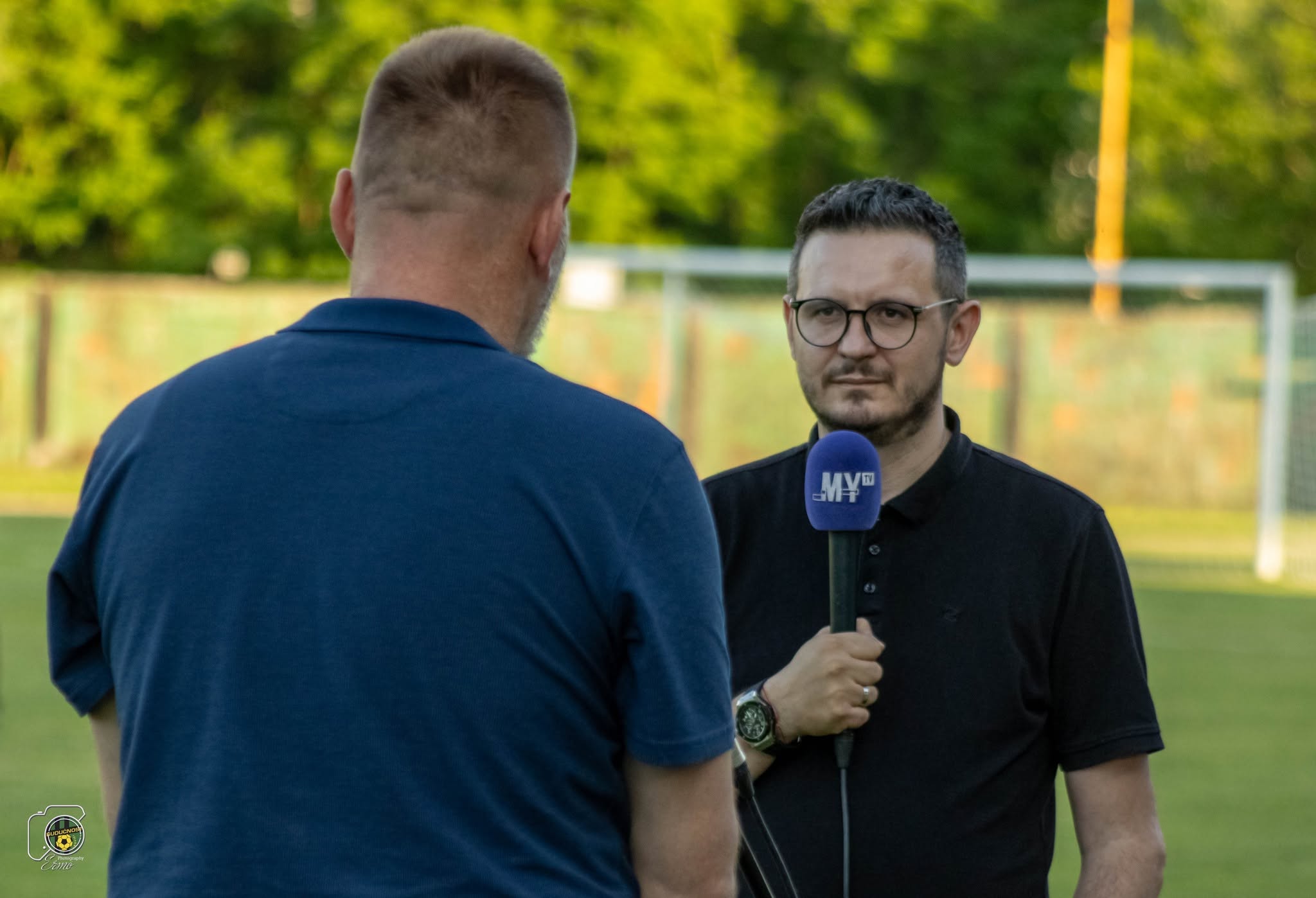 Sportski komentator Adnan Pločo (MY TV), nakon utakmice uzima izjave live sa terena